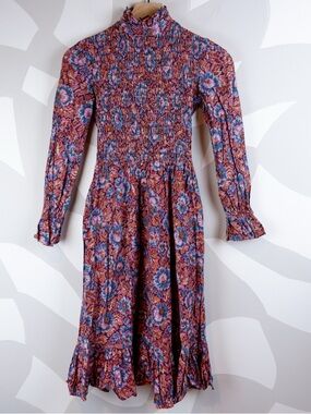 Vintage 70's Mr. Kolbert Mock Neck Midi Dress
